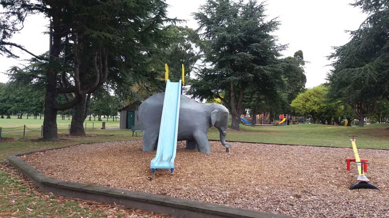 One of our fave Christchurch playgrounds is the Elephant playground at Bishopdale Park.