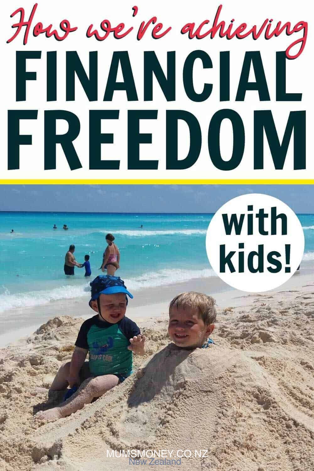 Financial Freedom With A Family_Kids on beach